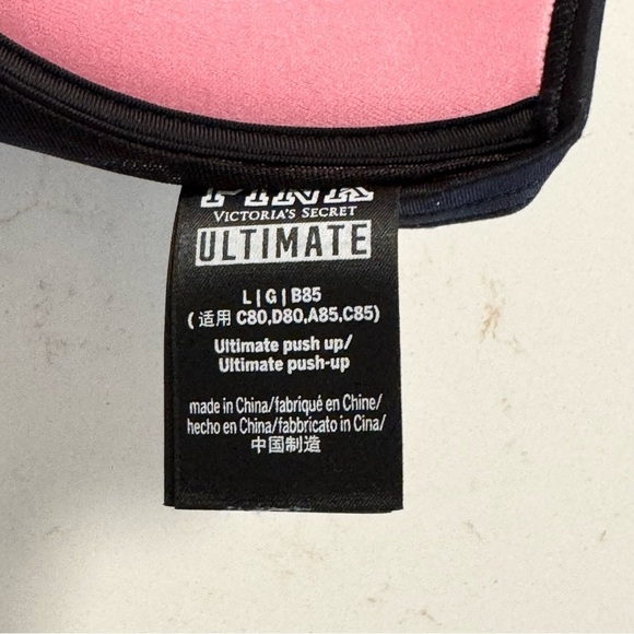 PINK Victoria's Secret Burgundy Ultimate Push Up Sports Bra - Picture 11 of 11